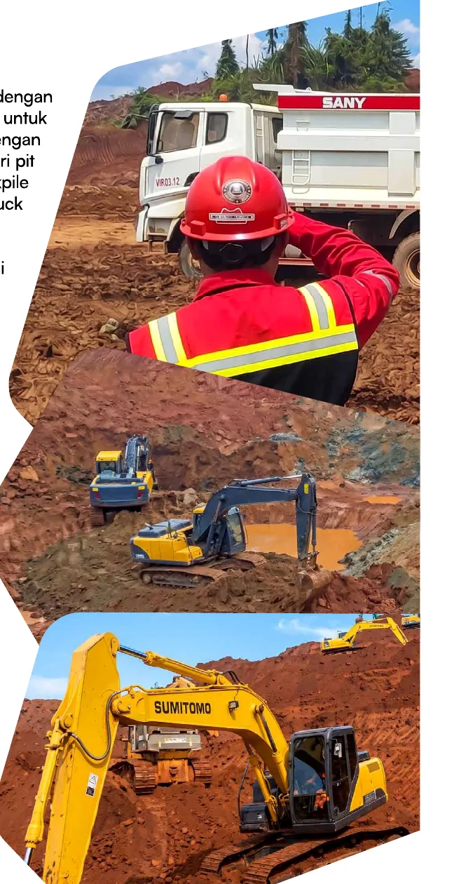 Produksi nikel ore dan pengangkutan ke stockpile